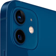 iPhone 12, 64GB in Blue, showcasing its sleek design and vibrant color.