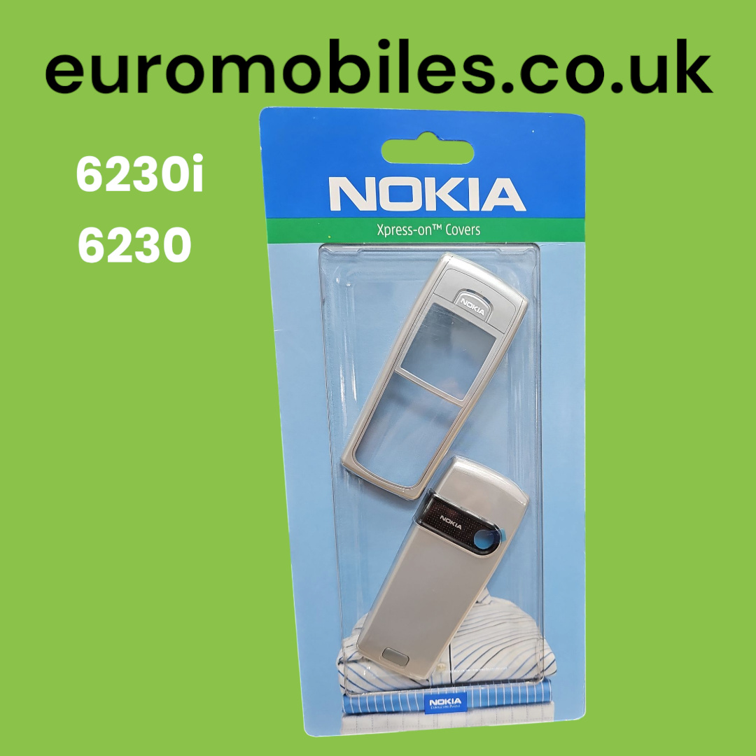 0.62579300 174152328848657696.jpg Nokia 6230i /6230 Original Cover Front & Back Silver - Image 1