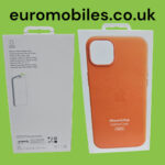Apple iphone 14 Plus Leather Case with MagSafe Orange MPPF3ZM/A Retail Packed - Image 4