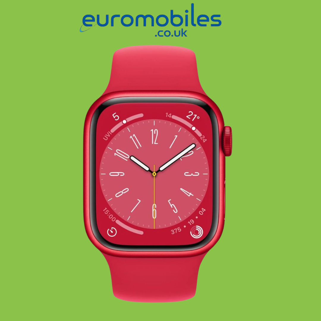 17495452351000093397.jpg Apple Watch Series 8 41mm Red Aluminum Case with Red Sport Band GPS+ Cellular New - Image 1
