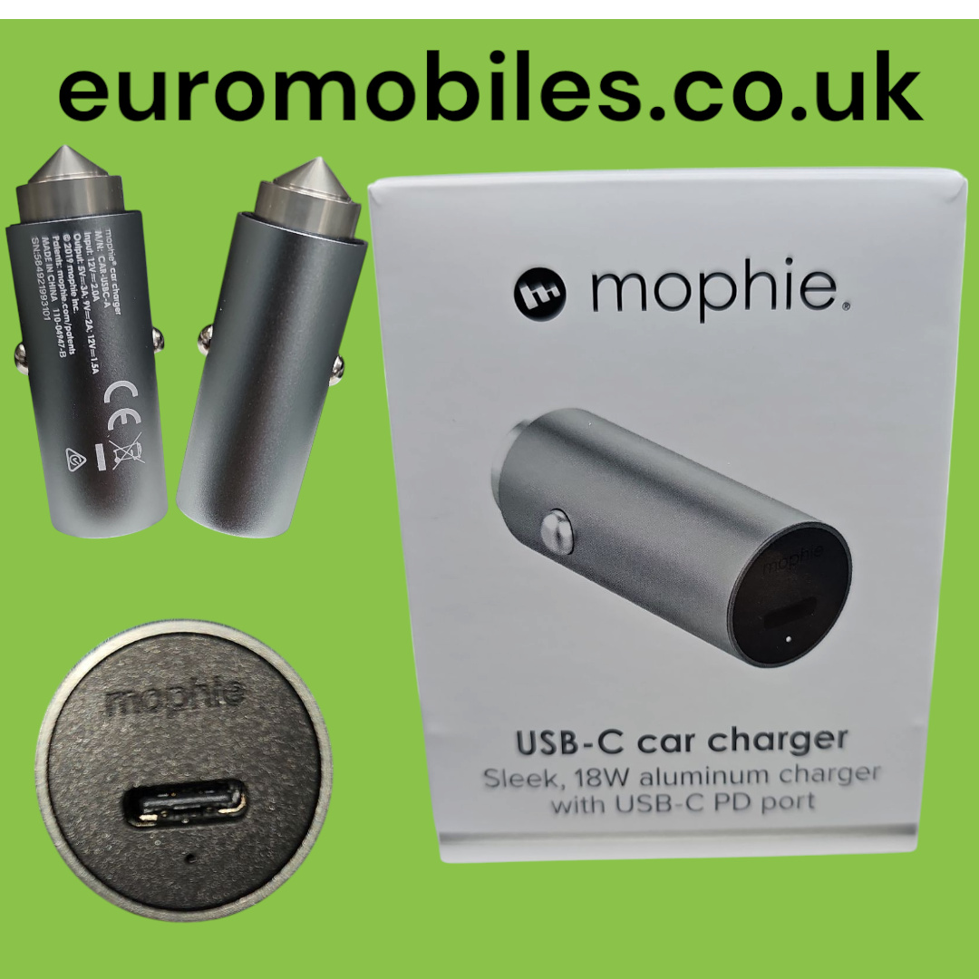 0.13399600 174082819448654284.jpg Mophie USB-C Car charger 18W - Image 1
