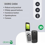 Doro 2404 Flip Phone New - Image 3