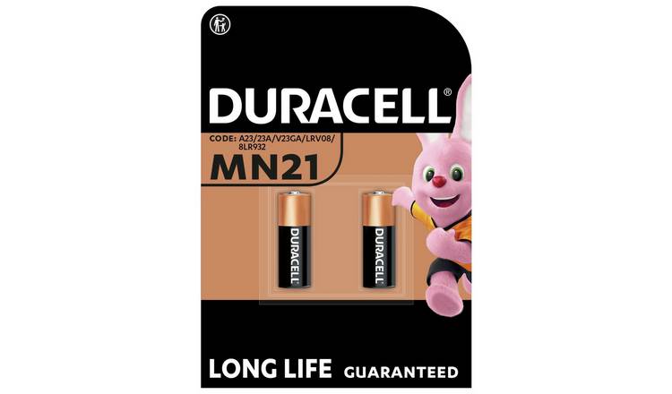 Duracell MN21 12V alkaline batteries, pack of two