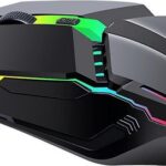 JEQANG JM-530 black wired gaming mouse with RGB lights