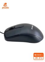 JEQANG JM-016 black wired office mouse side view