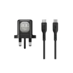 Havit UC233 33W GaN UK travel charger with USB-C cable
