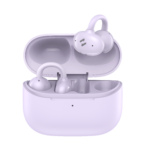Havit OWS929 violet open-ear wireless earbuds with charging case