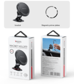 Yesido C220 black magnetic car holder, mounting ring and retail packaging