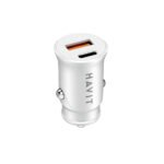 Havit CC2022 white USB-A and USB-C car charger