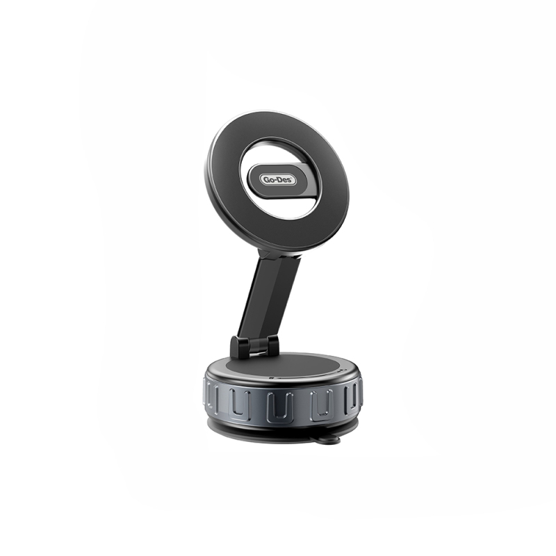 Go-Des GD-HD241 black folding magnetic vacuum phone holder