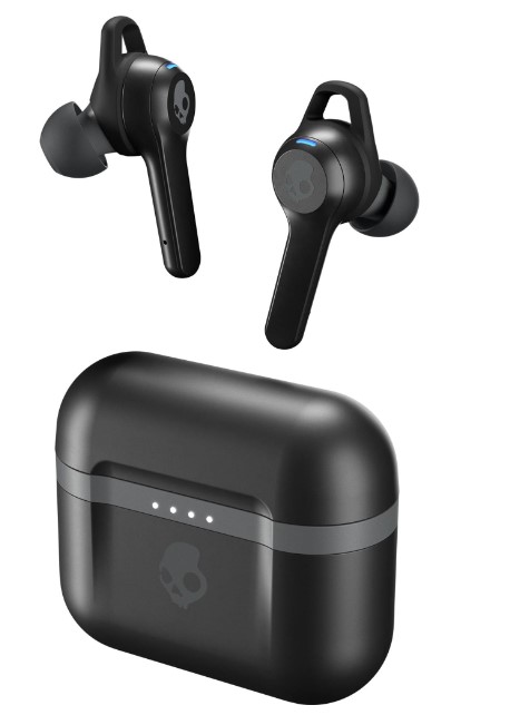 Skullcandy Indy Evo true wireless earbuds and charging case in black