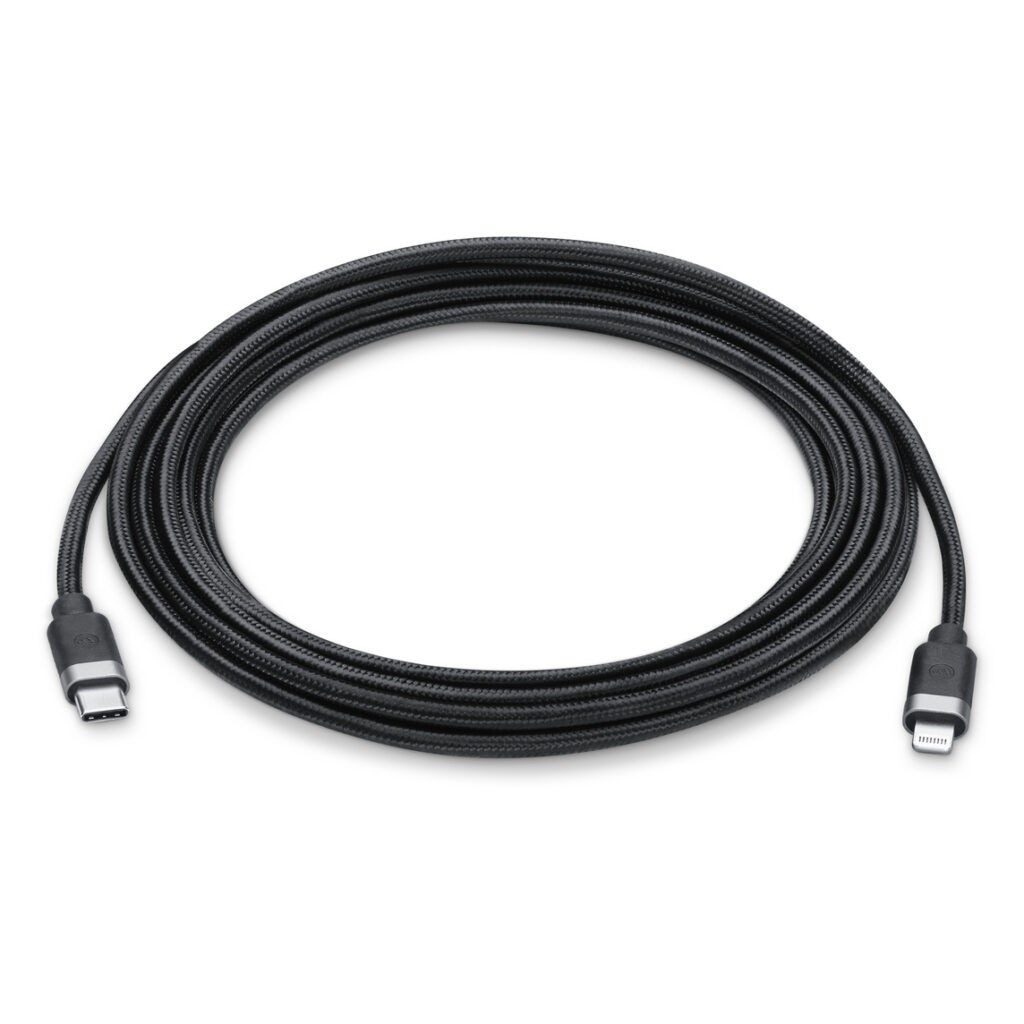 Mophie USB-C to Lightning braided cable, 3 metres, black