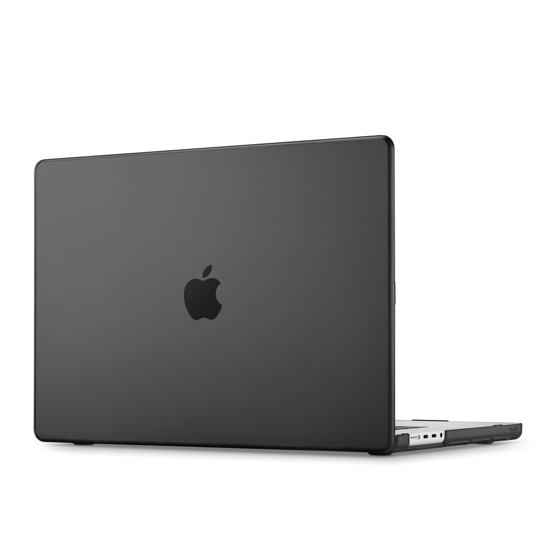 840390375063-product Mophie grey Slim Hardshell case fitted to a 16-inch MacBook Pro