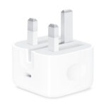 Apple 20W USB-C power adapter with UK three-pin plug