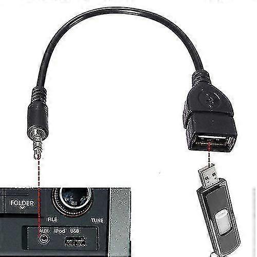 Audio jack to female USB cable