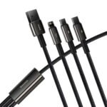 Baseus Tungsten Gold black braided cable and connector detail