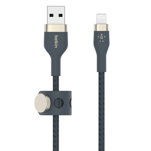 belkin-pro-flex-usb-a-lightning-3m Belkin BoostCharge Pro Flex braided USB-A to Lightning cable, 3 metres, black