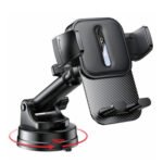 Yesido C174 black car phone holder with adjustable arm and suction cup base