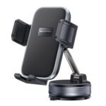 Yesido C283 black and gunmetal phone holder with vacuum suction base