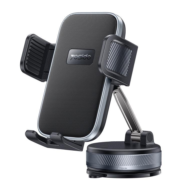 Yesido C283 black and gunmetal phone holder with vacuum suction base