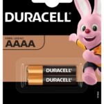 Duracell MN2500 AAAA alkaline batteries, pack of two