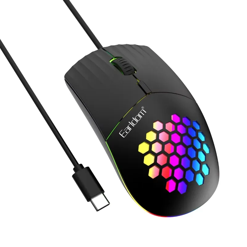 Earldom KM5 black USB-C wired gaming mouse