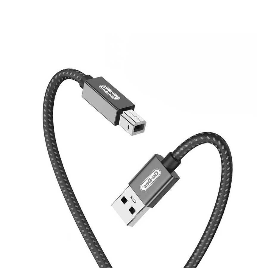 Go-Des GD-HM836 2m USB-A to USB-B braided printer cable