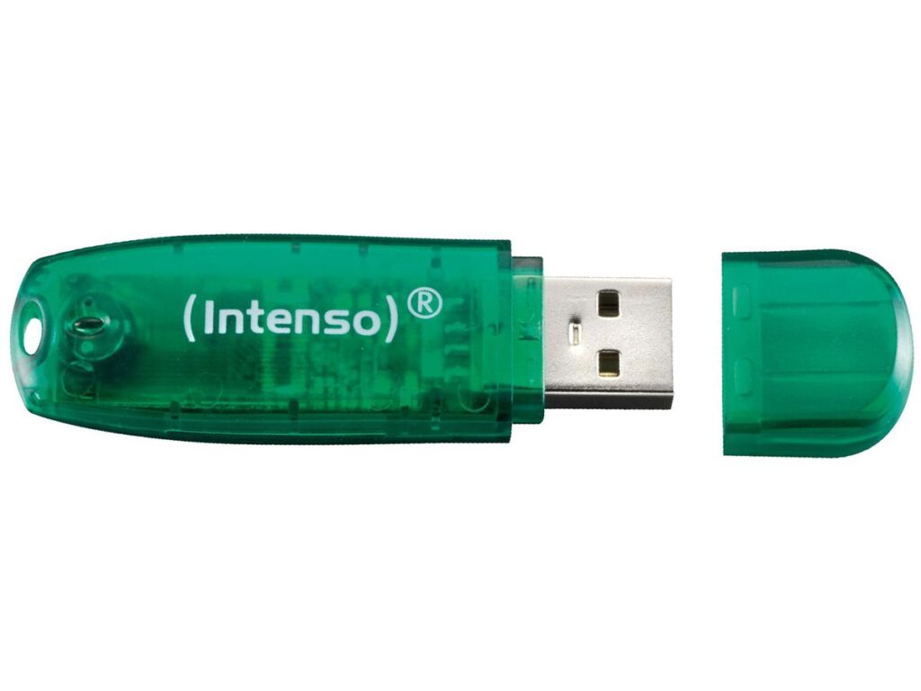 Intenso Rainbow Line 8GB green USB flash drive