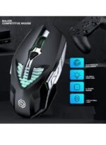 K-Snake Q1 black wired optical gaming mouse with colour lighting