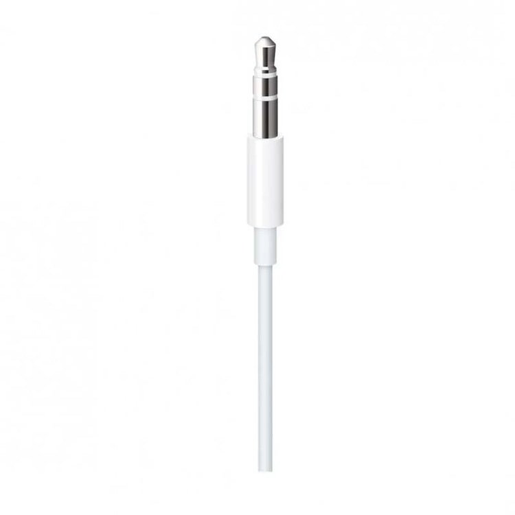 3.5mm connector on the white 1.2 metre Lightning audio cable