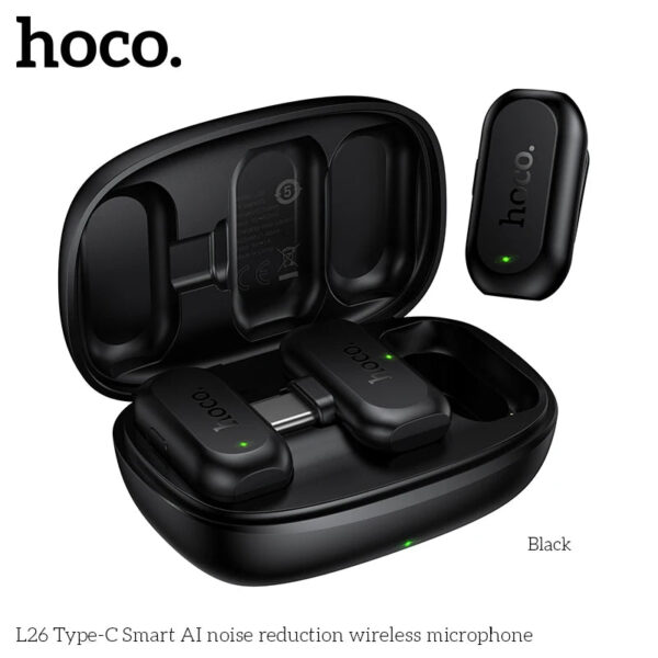 Wireless microphones with charging case