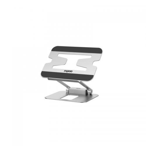 Rapoo UCS-5001 silver adjustable laptop stand with magnetic USB-C hub