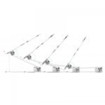 Rapoo UCS-5001 silver laptop stand adjustable height side views