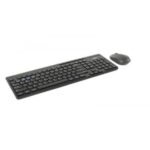 Rapoo 8100M black wireless keyboard and mouse left angled view