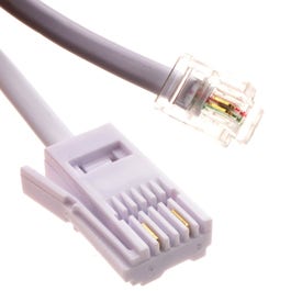 BT telephone plug and RJ11 cable connectors