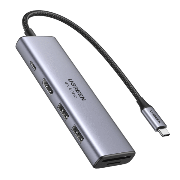 USB-C multiport hub with USB and HDMI ports