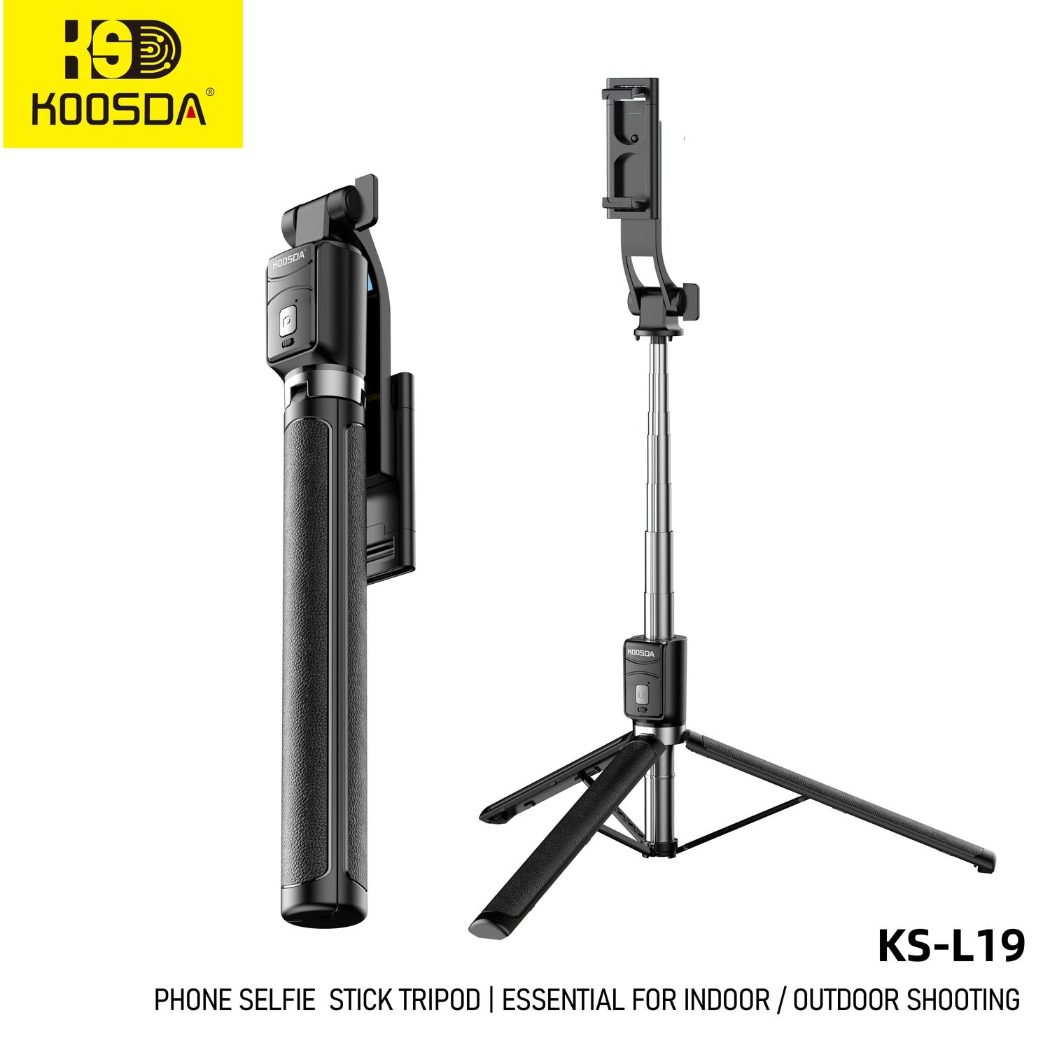 KS-L19-3.jpg KOOSDA Tripod selfie stick 1.7M KS-L19 - Image 1