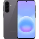 Samsung Galaxy A57 5G in Awesome Grey, front and rear views