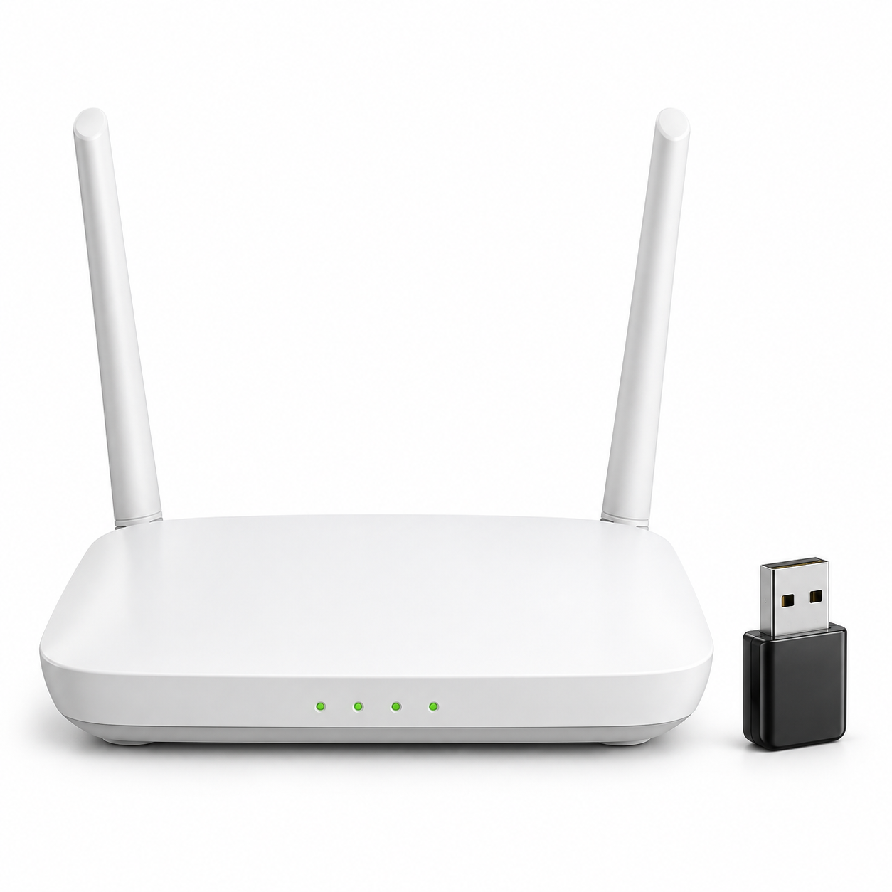 Wireless router and USB Wi-Fi dongle