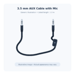 Generic illustrative 1.2m AUX cable with microphone; actual appearance may vary.