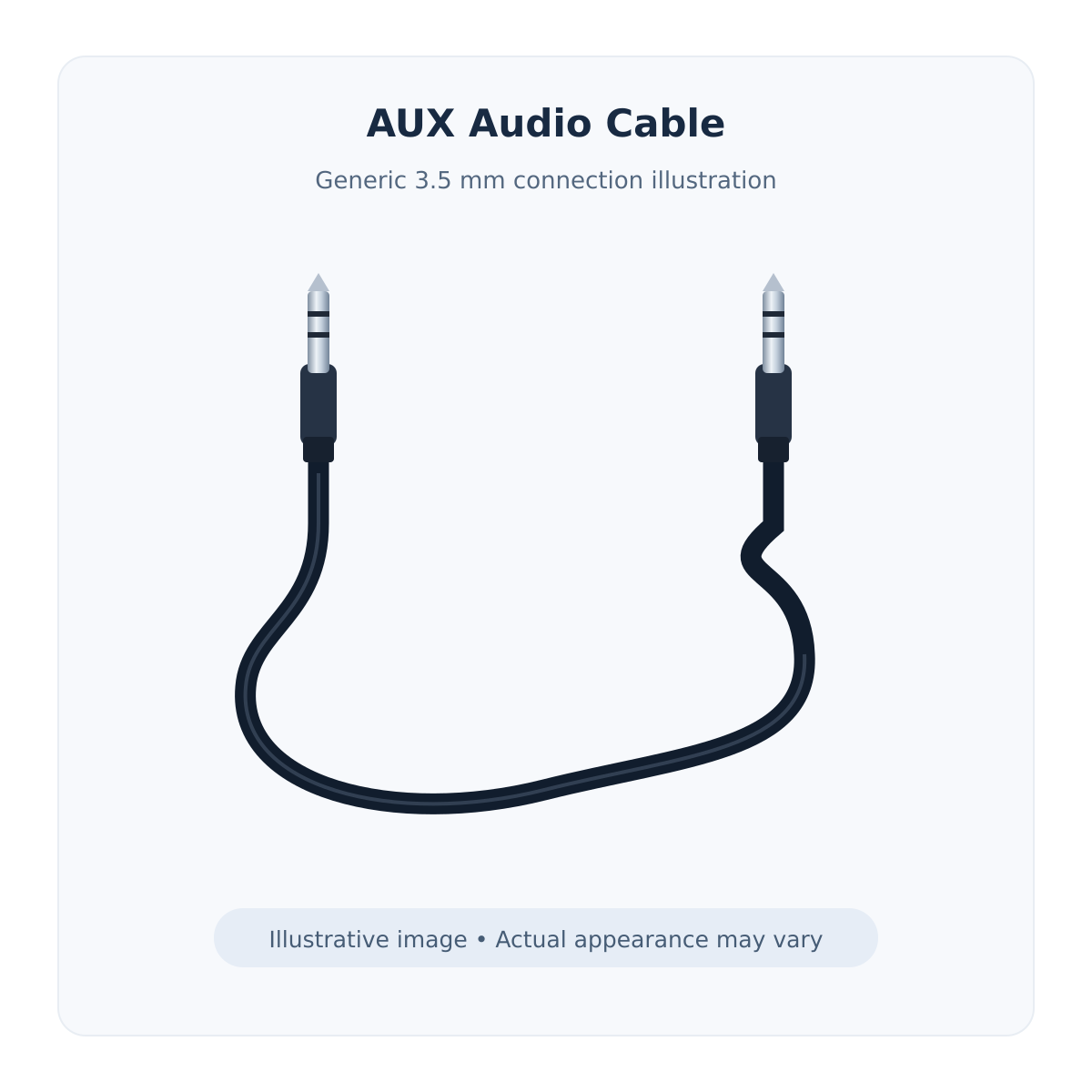 illustrative-36000291452 Illustrative AUX cable image; actual appearance may vary.