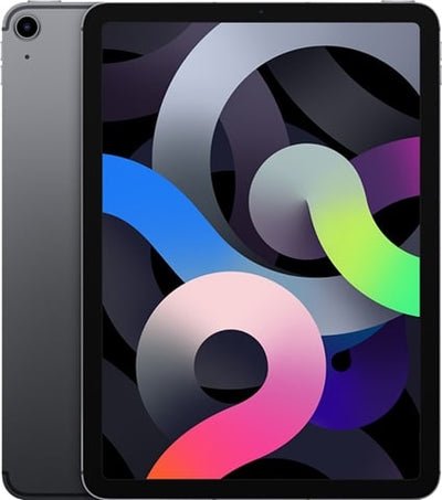 Apple iPad Air 4th generation 2020 Space Grey Wi-Fi and Cellular front and rear views