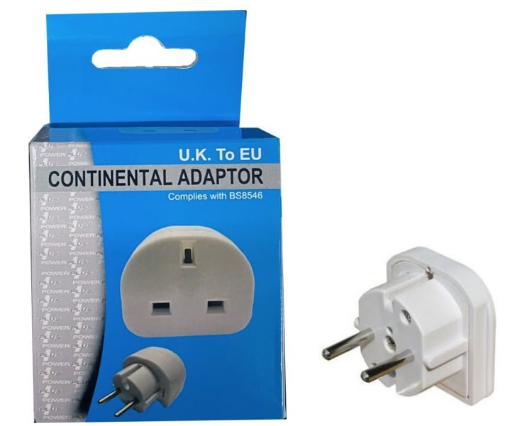 powerplus-continental-travel-adaptor-uk-eu-7706339-1.jpg UK TO EUROPE CONTINENTAL ADAPTOR - Image 1